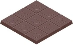 1 X SCHNEIDER Schokoladen-Form 275x135 Mm 100x100x8