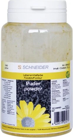 1 X SCHNEIDER Lebensmittel-Puderfarbe Gelb 25 G