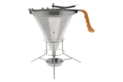 Schneider® Likör- Und Fondanttrichter 1,9 L Edelstahl Mit 3 Dosiertüllen, Ständer Und Auffangschale