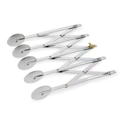 WAS Germany - Teigschneider, 5 Rädchen Ø 5 Cm, 24 Cm, Mit Justierbarer Max. Schnittbreite 12 Cm, Edelstahl (1507005)