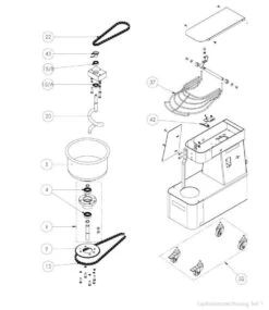 Teigknetmaschine - 22 Liter / 17 Kg - Aufklappbar - Abnehmbarer Kessel - 1 Geschwindigkeit - 400 V -Küchenprofi Verkaufsgeschäft 7ce3d144 3986 4a58 a0b7 772e51f68dcb