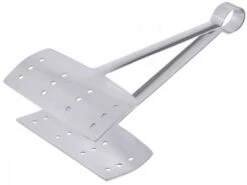 3x Fischzange Perforiert, Aus Edelstahl 18/0, Hochglänzend, Fugenlos, Schwere Qualität