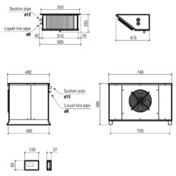 Doppelpack 2x Kühlaggregat Split BxTxH 746x482x486mm -Küchenprofi Verkaufsgeschäft f67ef35c 6f3b 463a 93ba 7f1dad0a08b3